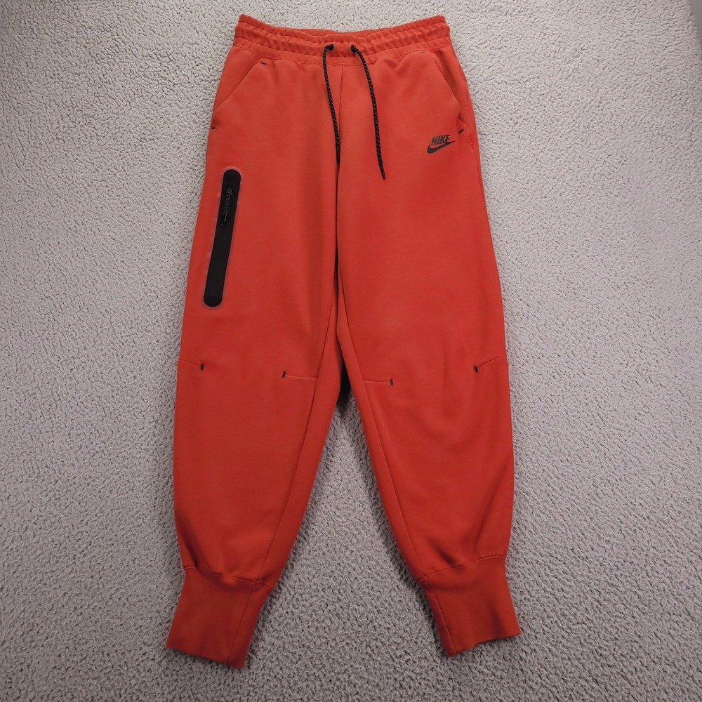 NIKE Sweatsuit Size SMALL Orange Tech Fleece Windrunner w/ Jogger Set - Picture 12 of 16